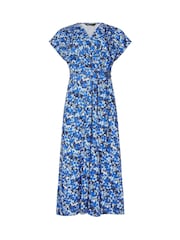 M&Co Blue Petite Side Twist Dress - Image 6 of 6