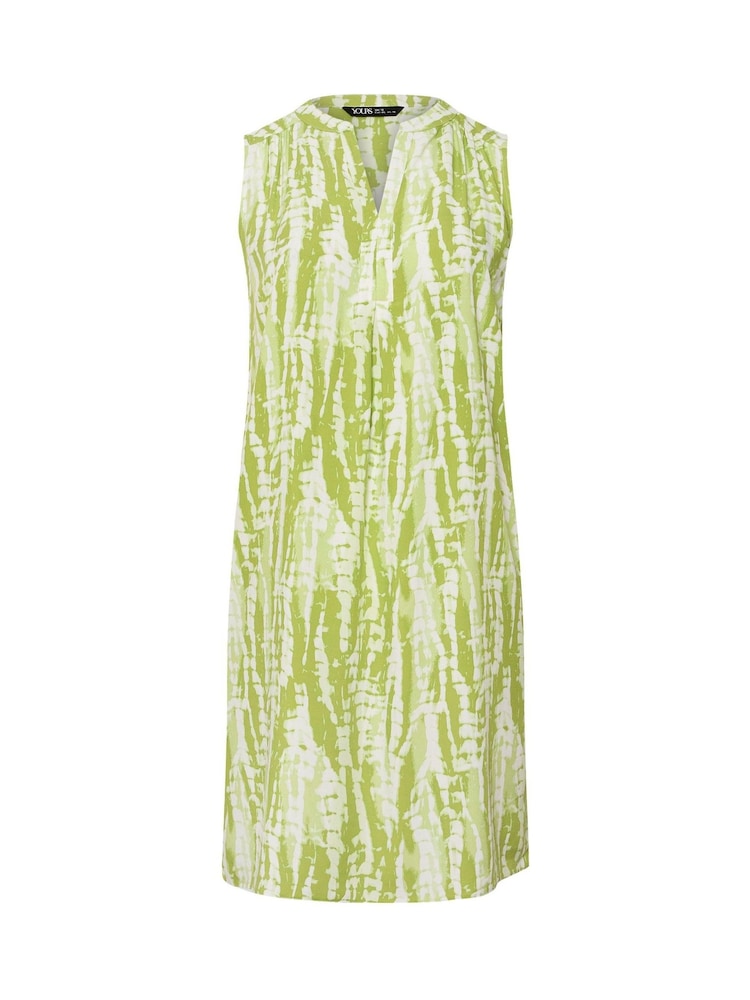 Yours Curve Green Notch Neck Sleeveless Dress - Image 5 of 5