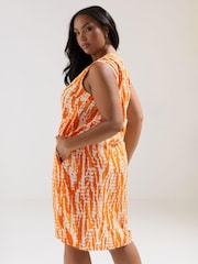 Yours Curve Yellow Notch Neck Sleeveless Dress - Image 3 of 5