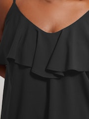 Yours Curve Black Frilled Cami - Image 5 of 8