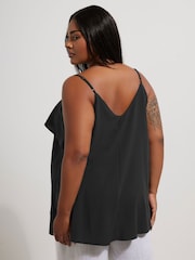 Yours Curve Black Frilled Cami - Image 7 of 8