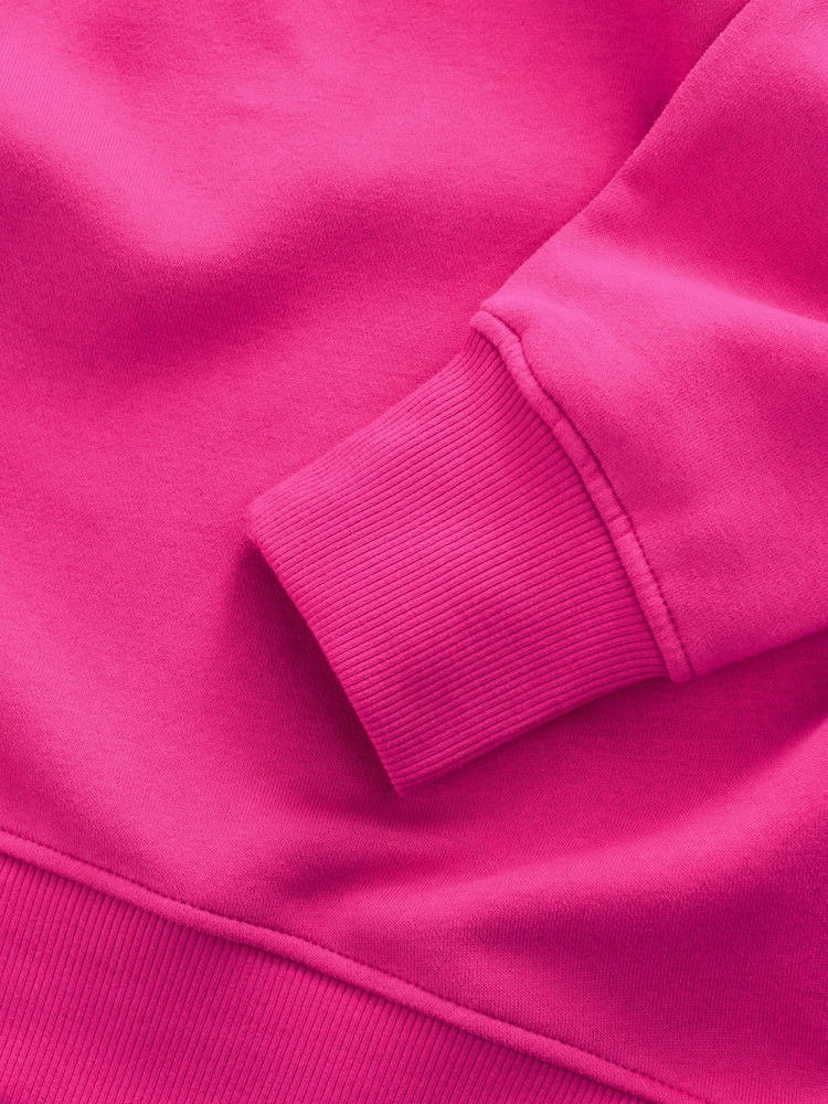 Magenta Pink Supersoft Peached Essentials Crew Neck Seam Detail Sweatshirt - Image 7 of 7