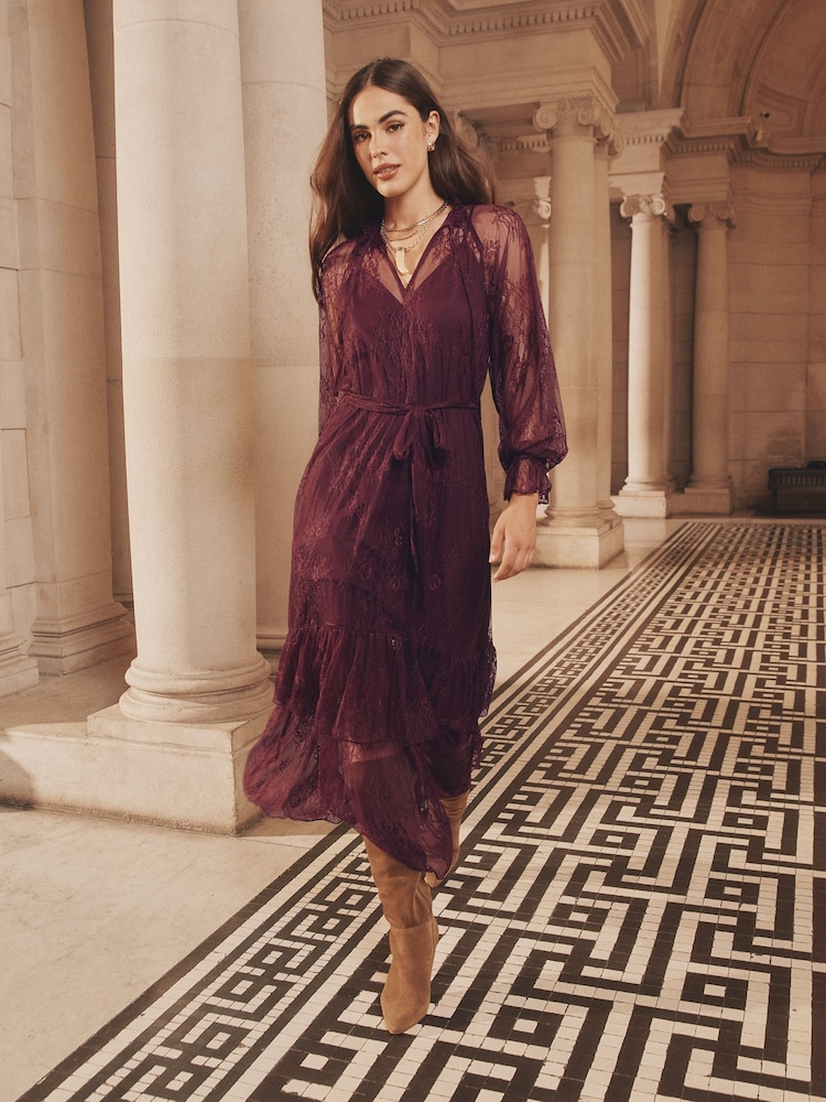 Lace Burgundy Wrap Dress Long Womens Lipsy Black Petite Lace Ruffle Long Sleeve Midi Dress US Lace Burgundy Wrap Dress Long Womens Lipsy Black Petite Lace Ruffle Long Sleeve Midi Dress US