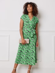 M&Co Green Side Twist Dress - Image 1 of 5