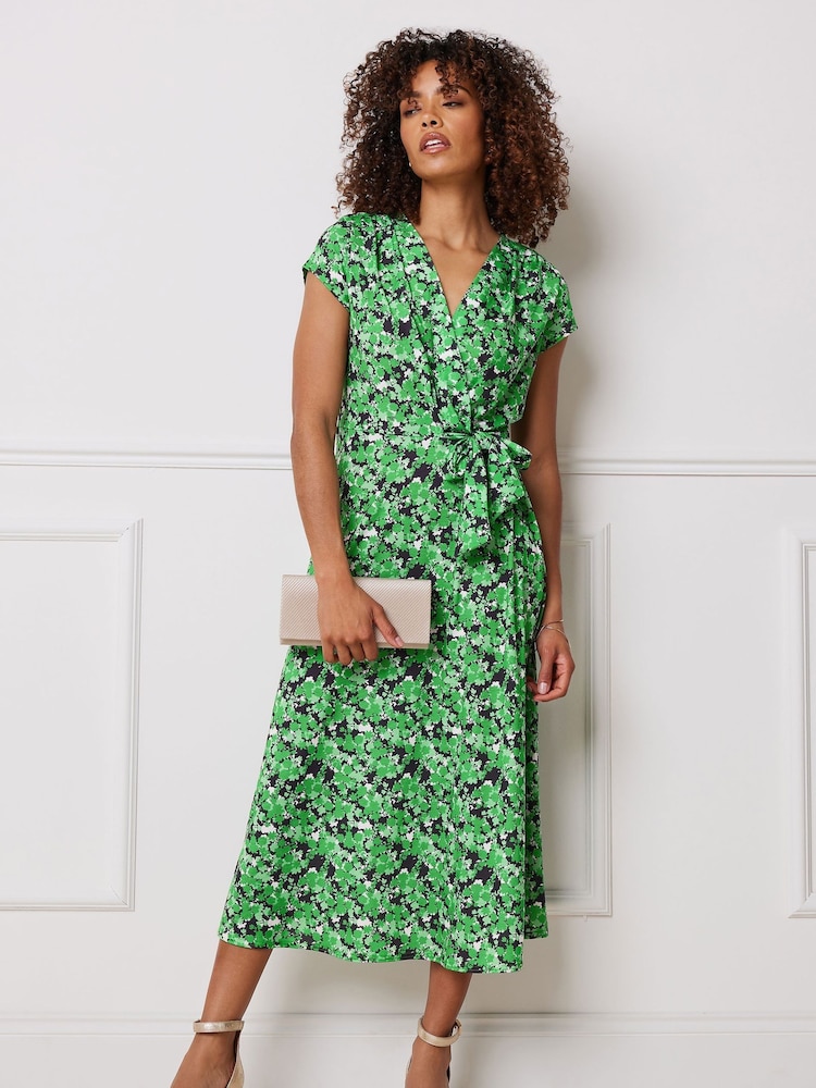 M&Co Green Side Twist Dress - Image 1 of 5