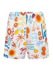 PixieGirl Petite Blue Postcard Print 100% Cotton Shorts - Image 6 of 6