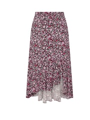 Yours Curve Pink Ruffle Skirt - Image 4 of 5