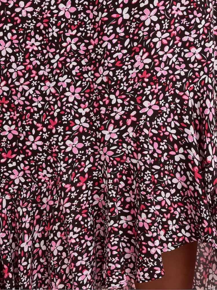 Yours Curve Pink Ruffle Skirt - Image 5 of 5