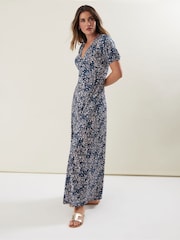 Long Tall Sally Blue Wrap Maxi Dress - Image 1 of 6