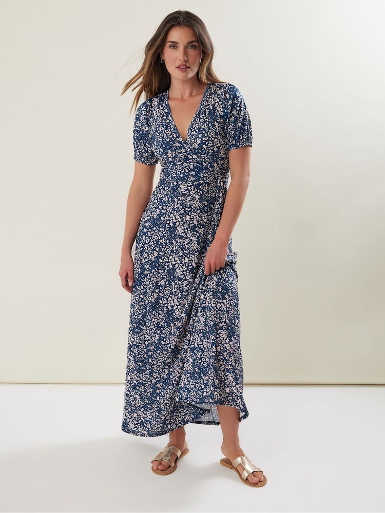 Azul - Vestido largo con diseño cruzado de Long Tall Sally - Imagen 2 de 6 Azul - Vestido largo con diseño cruzado de Long Tall Sally - Imagen 2 de 6