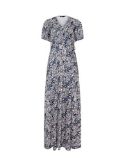 Long Tall Sally Blue Wrap Maxi Dress - Image 6 of 6