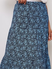 M&Co Blue Tiered Maxi Skirt - Image 4 of 4