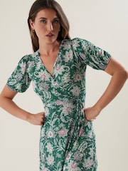 Long Tall Sally Green Wrap Maxi Dress - Image 4 of 6