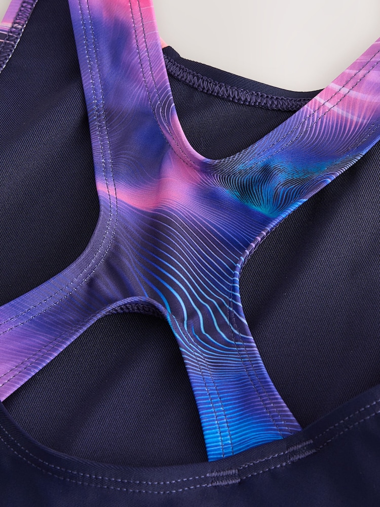 أزرق داكن - Short Performance Swimsuit (3-16yrs) - صورة 4 من 4 أزرق داكن - Short Performance Swimsuit (3-16yrs) - صورة 4 من 4