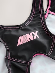 Turquoise Blue Animal Sports Open Back Swimsuit (3-16yrs) - Image 7 of 7