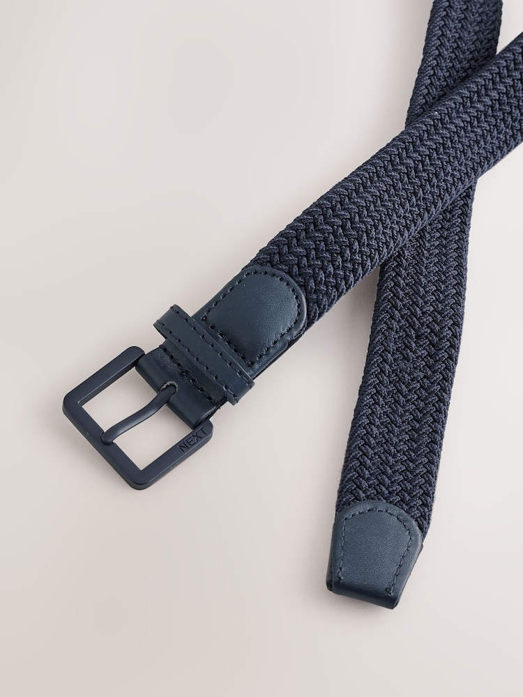 Navy Blue Plaited Belt - Image 2 of 3