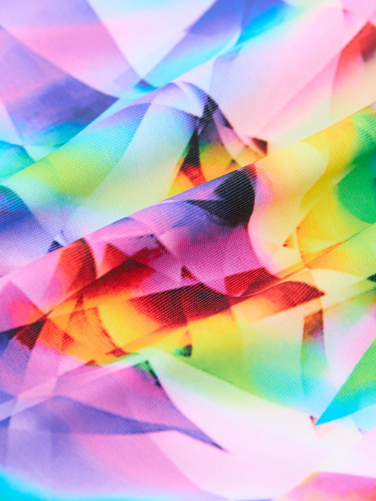 Multi Abstract Sports Open Back Swimsuit (3-16yrs) - Image 7 of 7