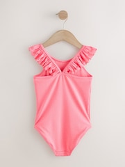 Pink Broderie Frill Swimsuit (3-16yrs) - Image 7 of 9