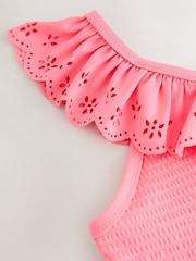 Pink Broderie Frill Swimsuit (3-16yrs) - Image 9 of 9