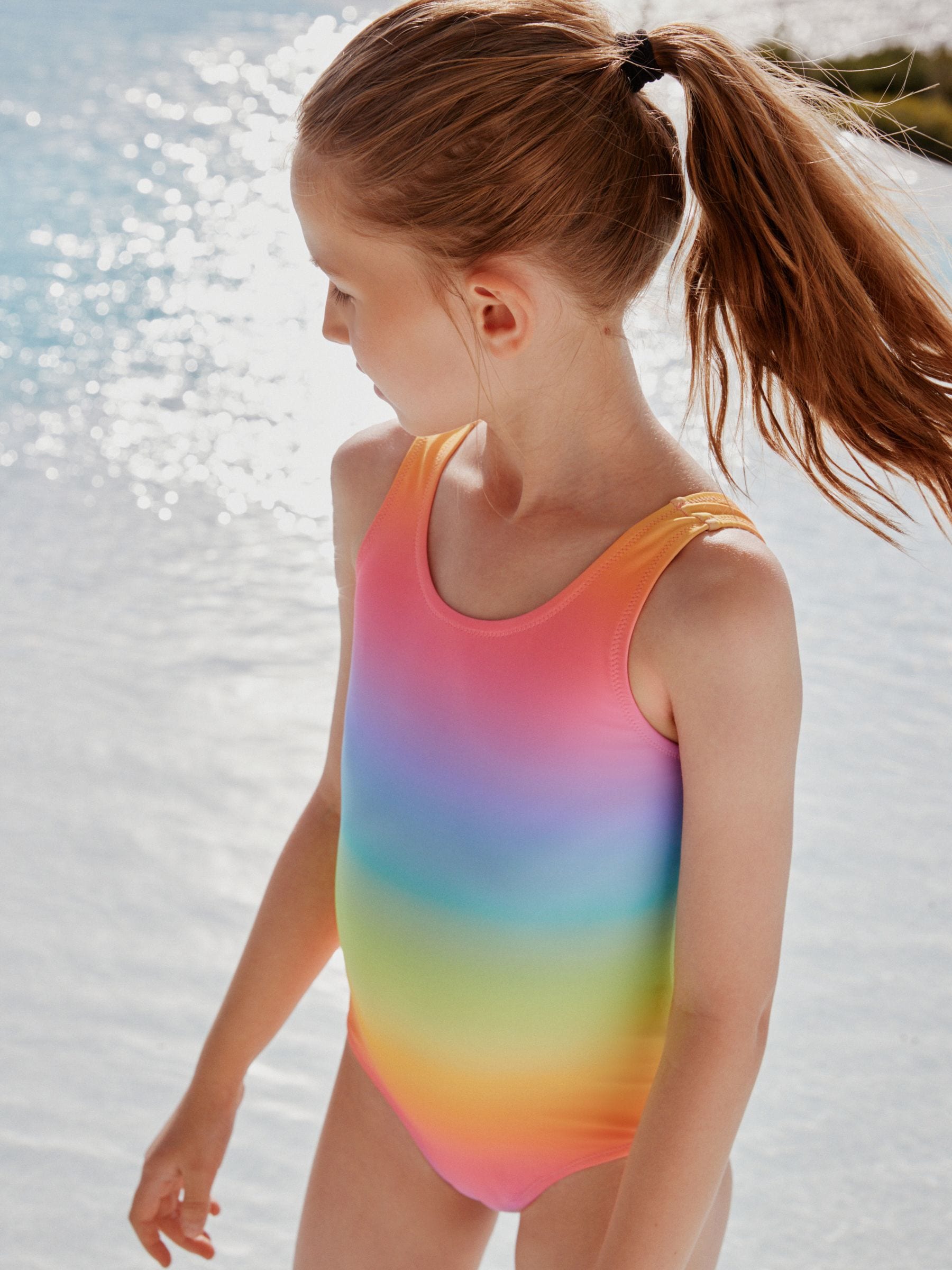 Buy Rainbow Ombre Scoop Neck Swimsuit (3-16yrs) from Next USA