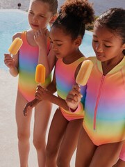 Rainbow Ombre - Baddräkt med rund halsringning (3mån–16år) - Bild 5 av 10