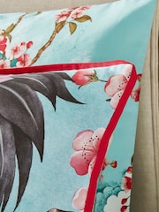 Joe Browns Aqua Cherry Blossom Cotton Sateen Reversible Duvet Set - Image 4 of 7