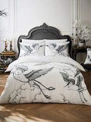 Joe Browns White Sketch Print Cotton Sateen Reversible Duvet Set - Image 1 of 7