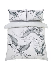 Joe Browns White Sketch Print Cotton Sateen Reversible Duvet Set - Image 6 of 7