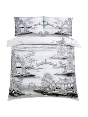 Joe Browns White Sketch Print Cotton Sateen Reversible Duvet Set - Image 7 of 7
