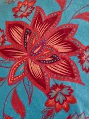 Joe Browns Orange Bespoke Printed Bold Velvet Reversible Cushion - Image 6 of 6