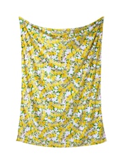 Joe Browns Lemon Yellow Large Floral Fleece Throw - Image 2 of 4