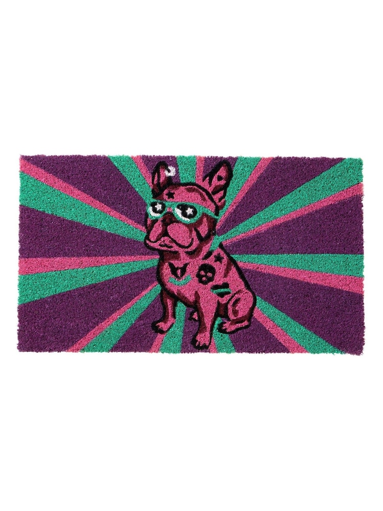 Joe Browns Pink Joe Browns Pink Bright Cool Frenchie Dog Square - Image 2 of 2
