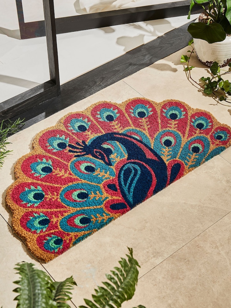Joe Browns Pink Joe Browns Pink Bold Peacock Shaped Coir - Image 1 of 3