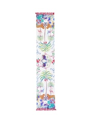Joe Browns Cream Elephant Border Print Tasselled Table Runner - Image 2 of 4
