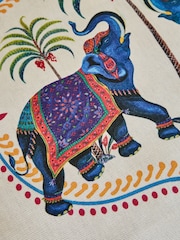 Joe Browns Cream Elephant Border Print Tasselled Table Runner - Image 3 of 4