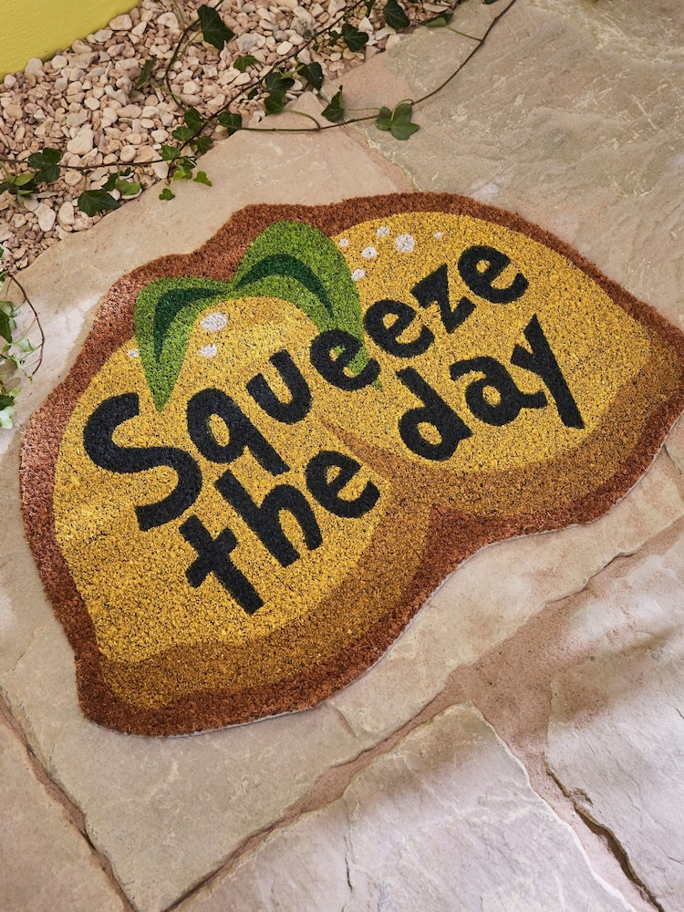 Joe Browns Yellow Joe Browns Yellow "Squeeze The Day" Lemon Shaped Coir - Image 1 of 3