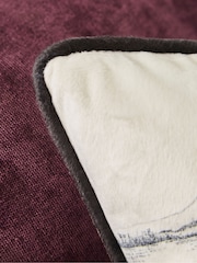 Joe Browns White Monochrome Sketch Reversible Velvet Cushion - Image 6 of 6