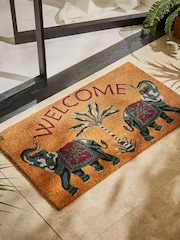 Joe Browns Grey Joe Browns Grey Tropical Elephants "Welcome" Rectangle - Image 1 of 3