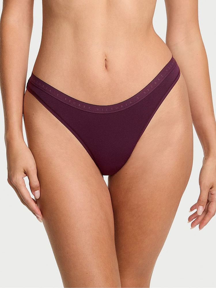 Victoria's Secret Winter Wine Purple Thong Knickers - Image 1 of 3 Victoria's Secret Winter Wine Purple Thong Knickers - Image 1 of 3