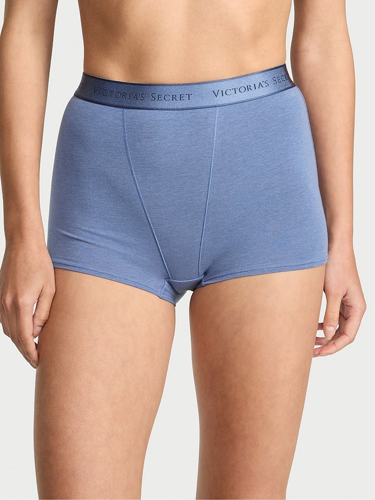 Victoria's Secret Moonlight Blue High Waist Logo Knickers - Image 1 of 2 Victoria's Secret Moonlight Blue High Waist Logo Knickers - Image 1 of 2