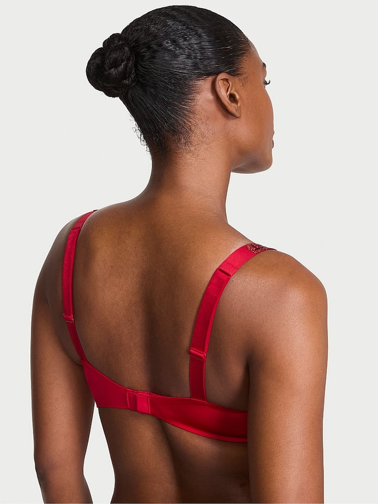Victoria's Secret Lipstick Red Push Up Shine Strap Bra - Image 2 of 2