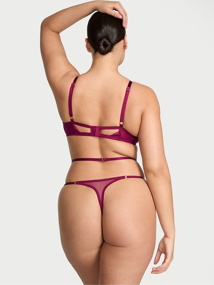 Victoria's Secret Fresh Jam Purple Lace Lightly Lined Bodysuit - Image 2 of 3 Victoria's Secret Fresh Jam Purple Lace Lightly Lined Bodysuit - Image 2 of 3