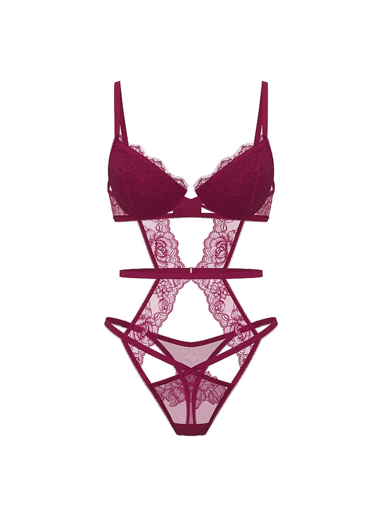 Victoria's Secret Fresh Jam Purple Lace Lightly Lined Bodysuit - Image 3 of 3 Victoria's Secret Fresh Jam Purple Lace Lightly Lined Bodysuit - Image 3 of 3