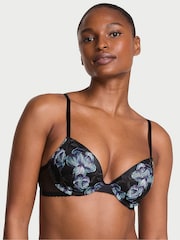 Victoria's Secret Electric Blue Push Up Orchid Embroidery Bra - Image 1 of 2