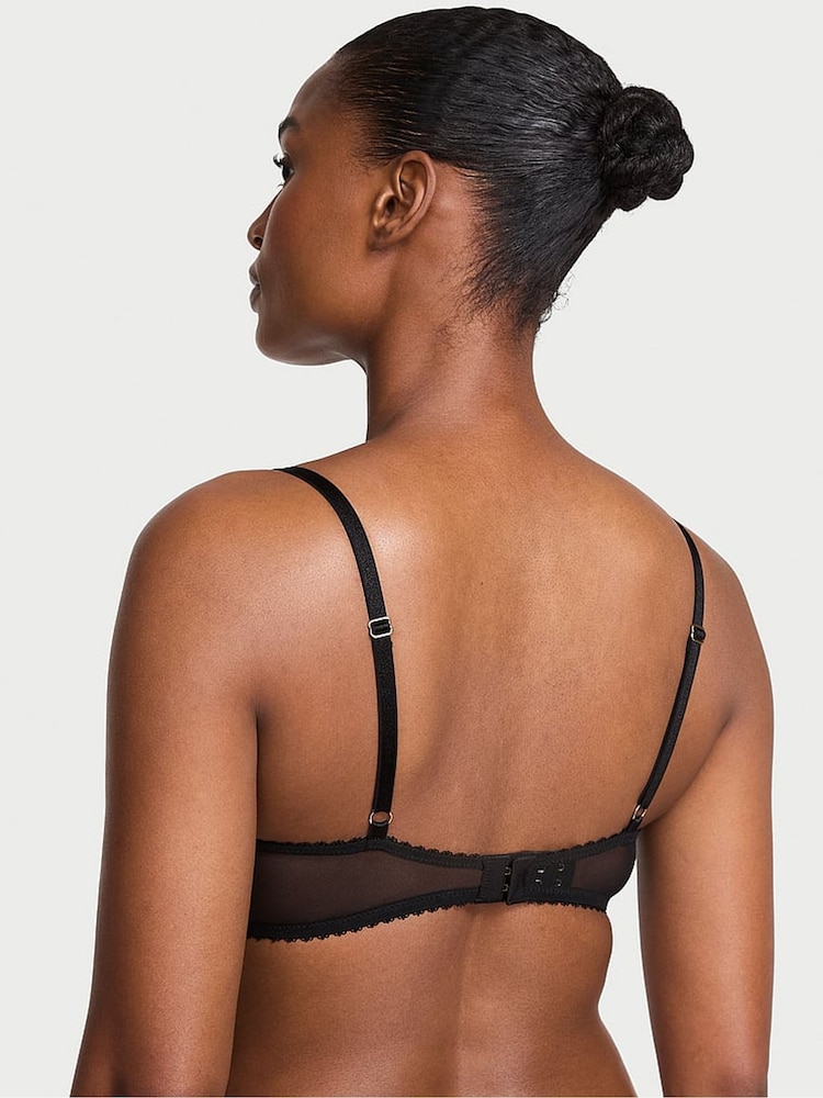 Victoria's Secret Electric Blue Push Up Orchid Embroidery Bra - Image 2 of 2