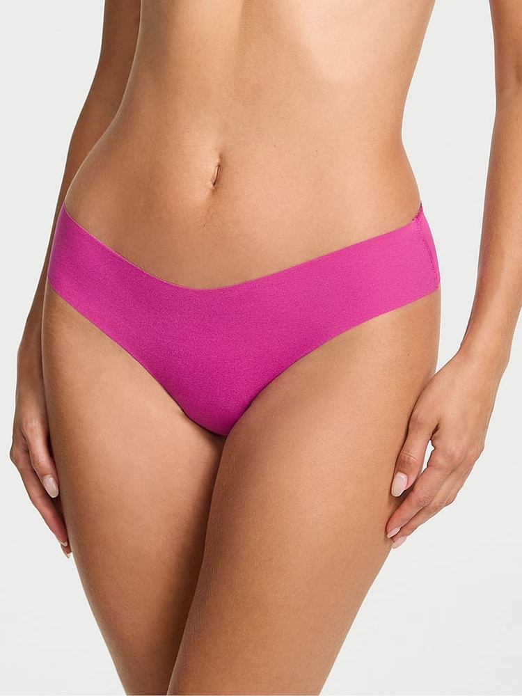 Victoria's Secret Allure Pink Thong Sheer Logo Knickers - Image 1 of 3