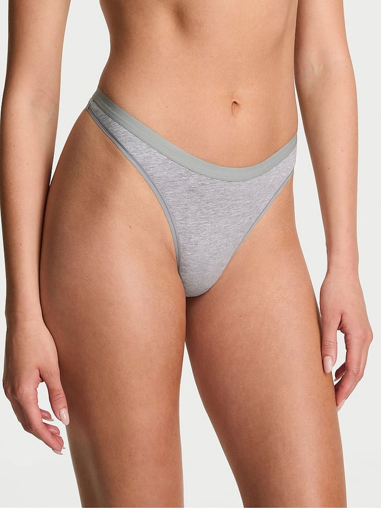 Victoria's Secret Medium Heather Grey Thong Knickers - Image 1 of 2 Victoria's Secret Medium Heather Grey Thong Knickers - Image 1 of 2