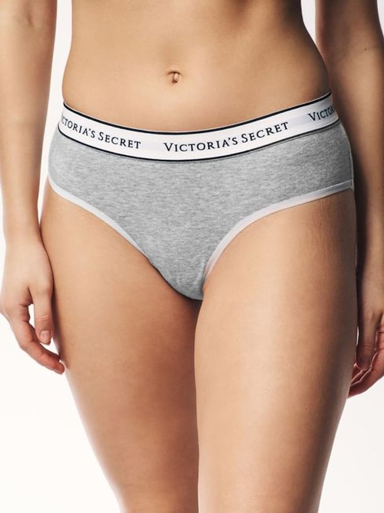 Victoria's Secret Black/Grey/Pink Hipster Logo 4 Pack Knickers - Image 2 of 3 Victoria's Secret Black/Grey/Pink Hipster Logo 4 Pack Knickers - Image 2 of 3