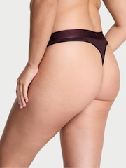 Victoria's Secret Winter Wine Purple Thong Modal Logo Knickers - Image 2 of 3