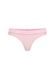 Victoria's Secret Pretty Blossom Pink Thong Modal Logo Knickers - Image 3 of 3